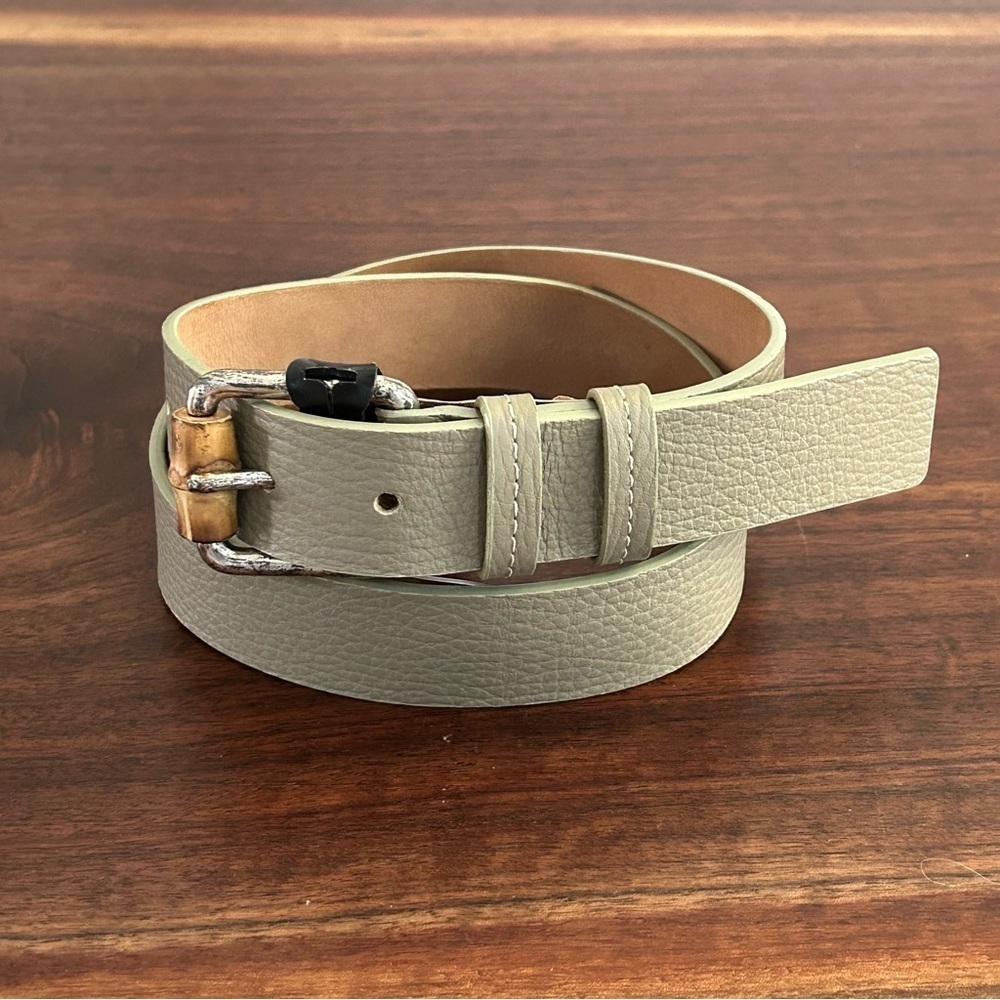 🌷 Tanner Pebbled Leather Belt Made in Italy Size Medium NWOT